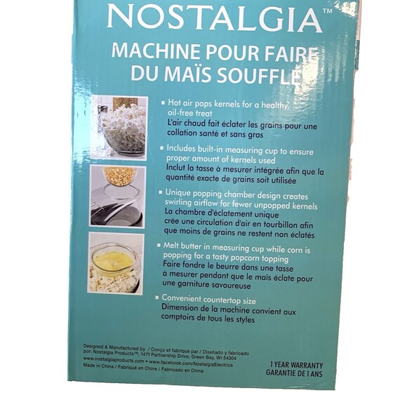 Nostalgia Air-Pop PopCorn Maker 16 Cups RED APH200RED New Boxed - Picture 4 of 4